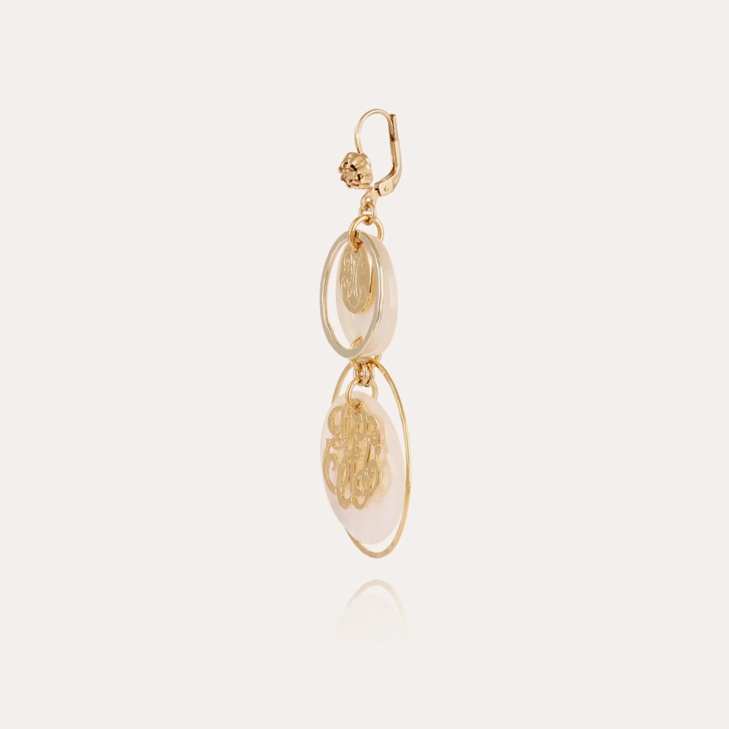 Boucles d'oreilles Idylle petit modèle - Nacre blanche