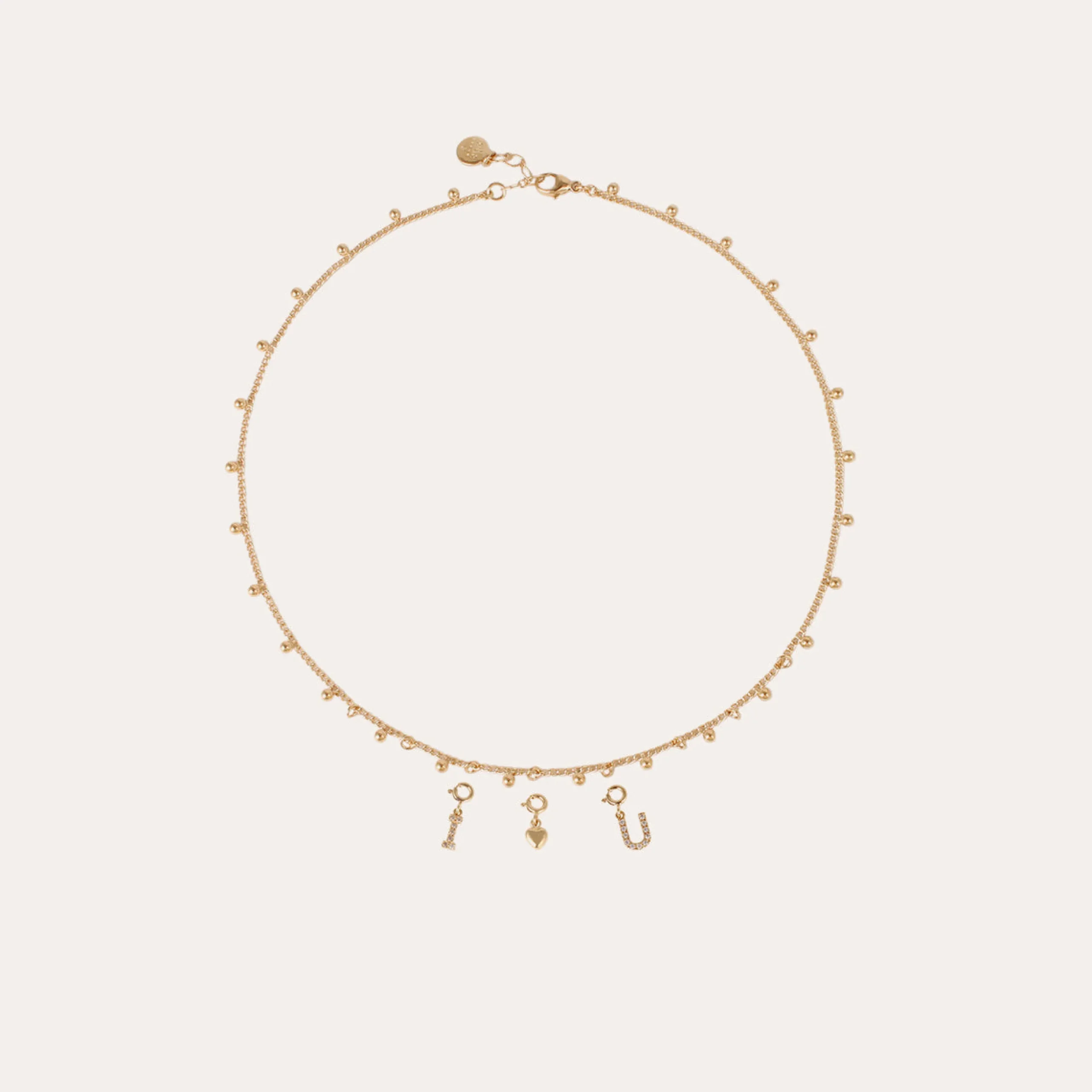 Charms pendentif lettre I strass